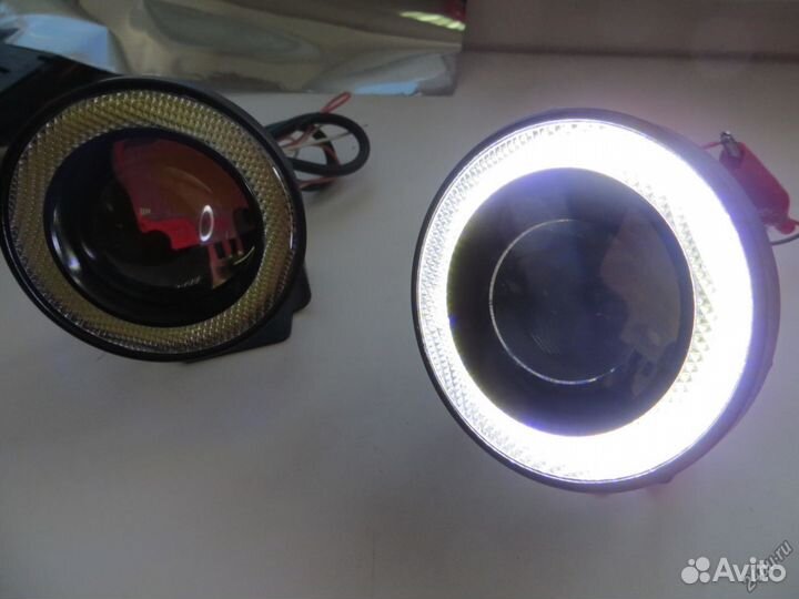 Диодные Туманки Линзы + Ангельские глазки