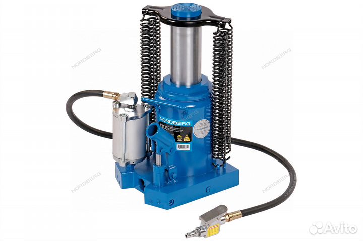 Домкрат бутылочный 35т пневмогидравлический N31335