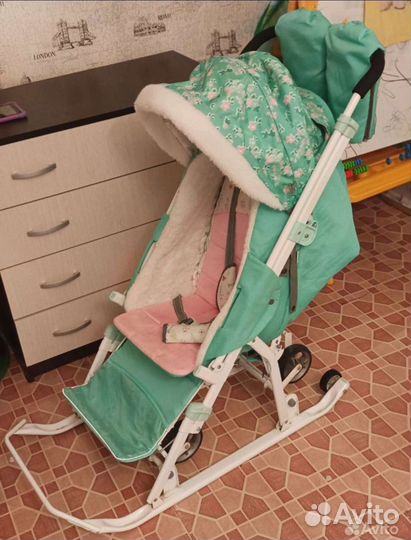Детские санки коляска
