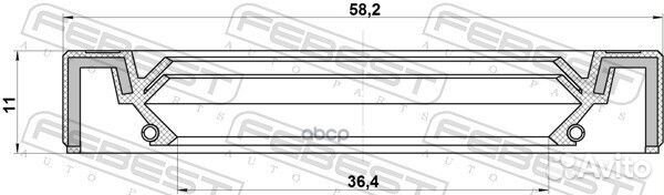 Сальник раздатки 95IBS-38581111L Febest