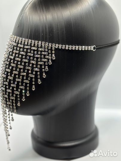 Бурга маска на лицо из страз