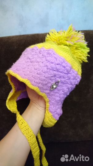 Шапочка на весну/осень Ручная вязка 48-52