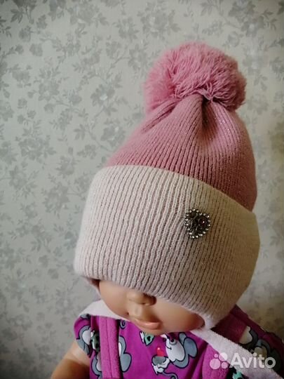 Осенняя шапка на девочку 3-4 года