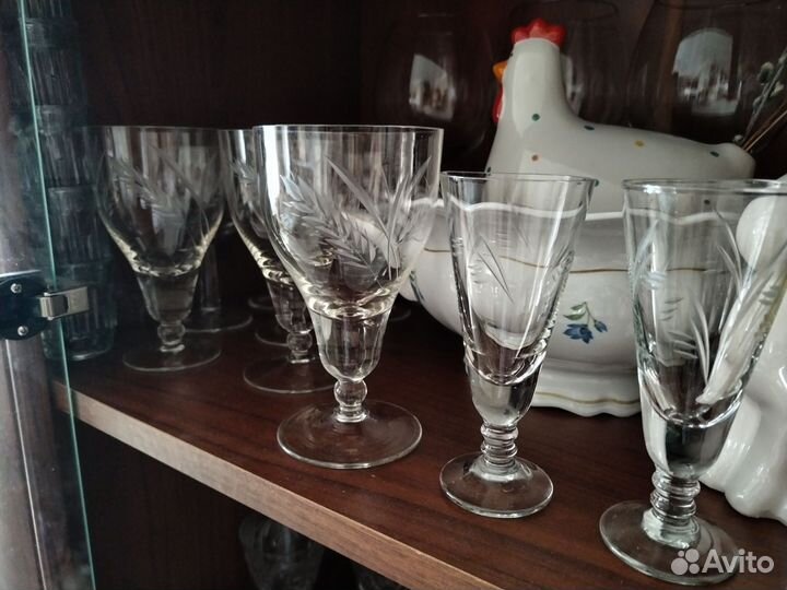 Наборы хрустальных фужеров, рюмок, стаканов