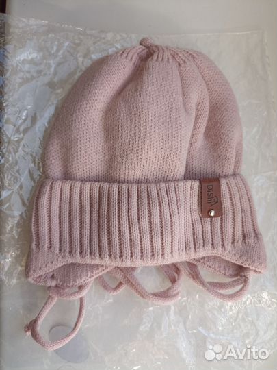 Шапка для новорожденной девочки 0 -3 месяца