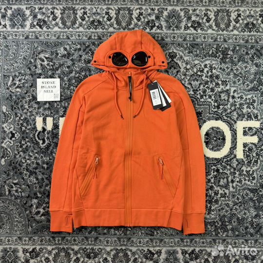 Зип Худи Cp Company Goggle Orange