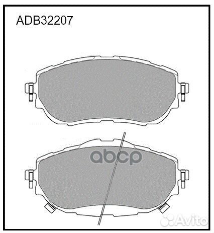 Колодки тормозные дисковые перед ADB32207 A