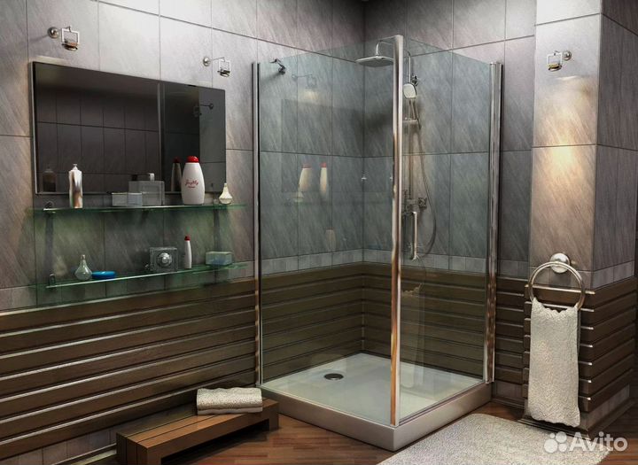 Кабина из стекла