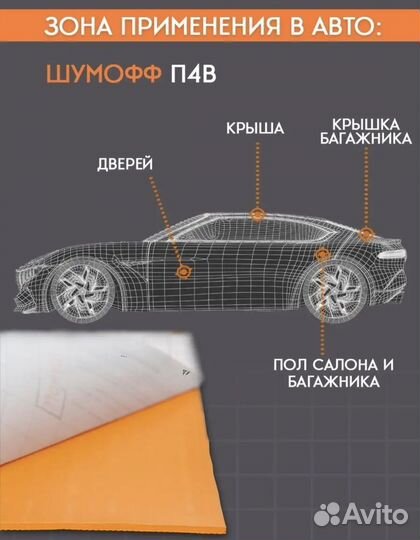 Шумоизоляция шумоff П4В