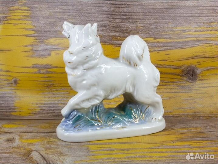 Статуэтка Лайка Старая Гжель, СССР (Б/У)