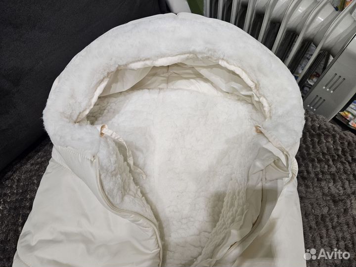 Зимний конверт в коляску на овчине