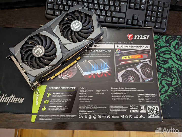 Видеокарта MSI GTX 1660 Ti Gaming X