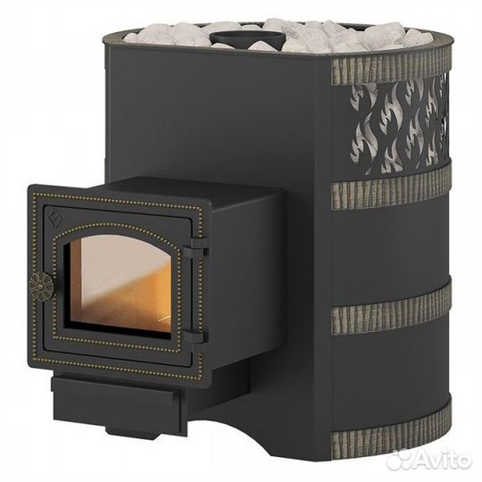 Дровяная печь для бани Везувий Лава 12 дт-3С) - )