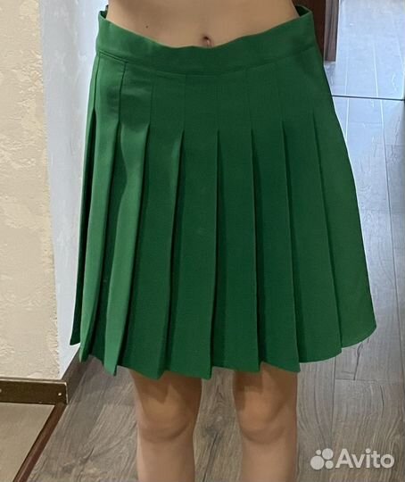Теннисная юбка зеленая