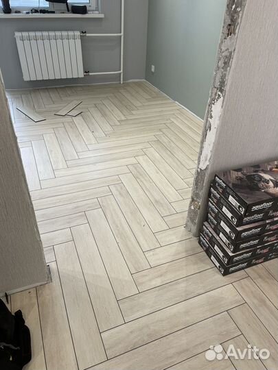 Укладка ламината spc lvt елочки паркетной доски