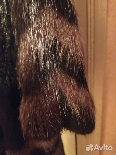 Шуба нутрия с капюшоном