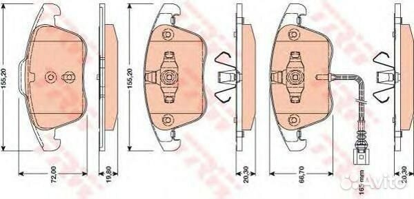 Колодки передние audi Q3 (8U) / VW sharan (7N) / t