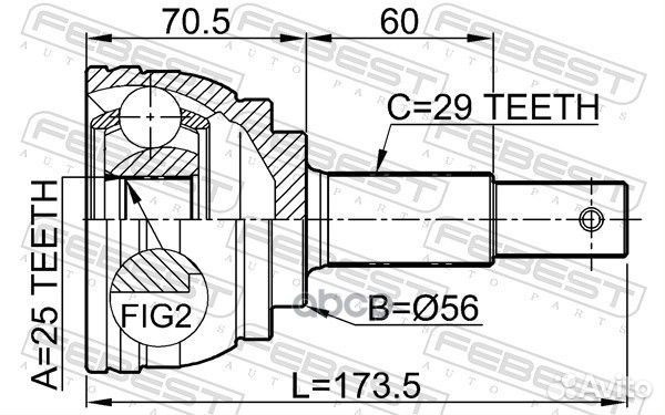 Шрус 0210-J31 0210-J31 Febest