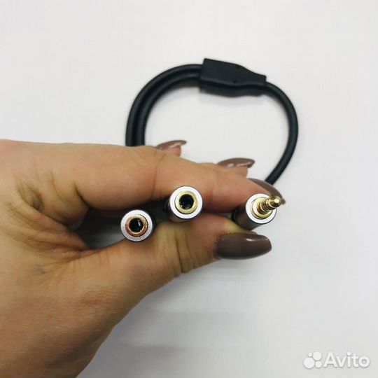 Переходник Jack 3.5мм - розетка микрофон+ наушники