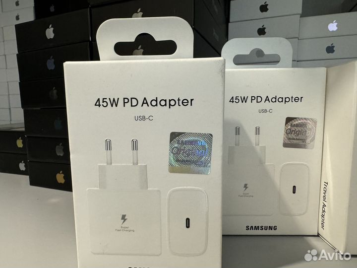Зарядка samsung 45w оригинал белый