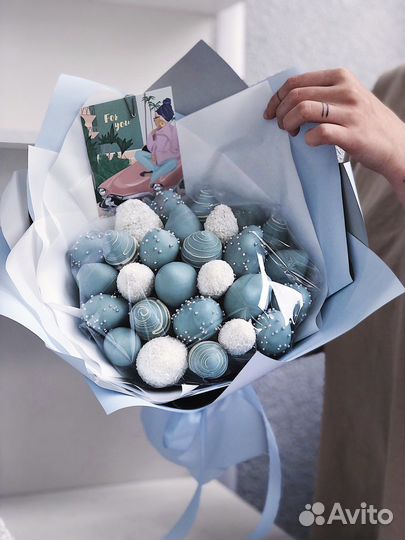 Клубника в шоколаде, букет из клубники