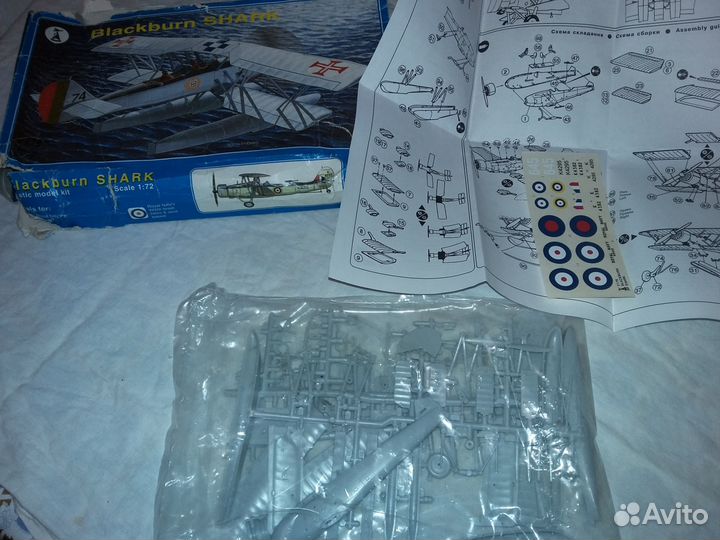 Модель Blackburn Shark. 1/72. (не собрана.) новая