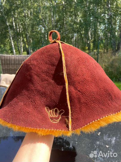 Банная шапка из натуральной овчины