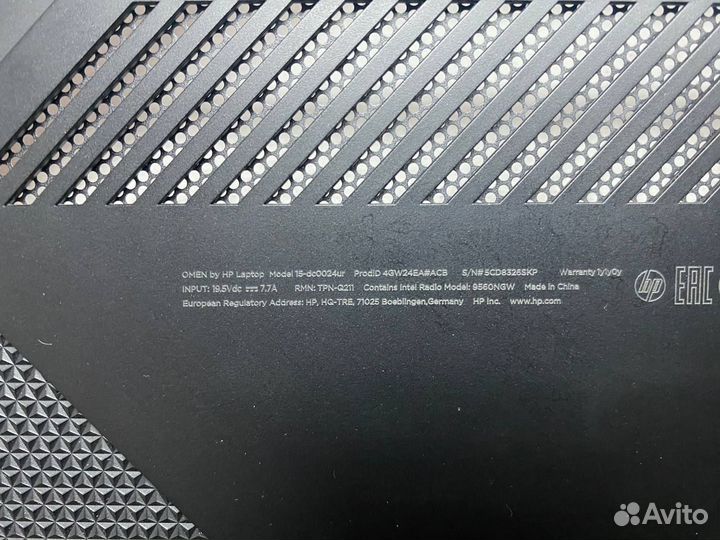 Поддон для HP Omen 15-dc0024ur