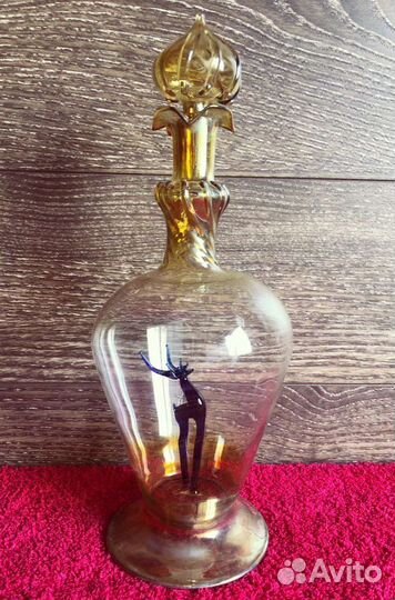 Штоф хрустальный с оленем. СССР