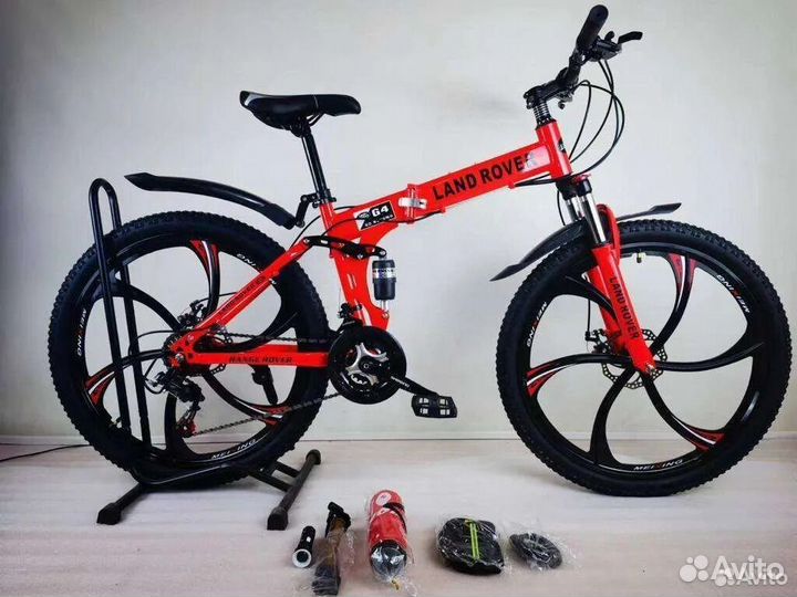 Велосипед с литыми дисками Красный новый