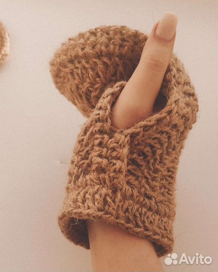 Мочалка ручной работы из джута