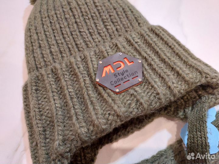 Зимняя шапка и хомут для мальчика 3-7 лет теплая