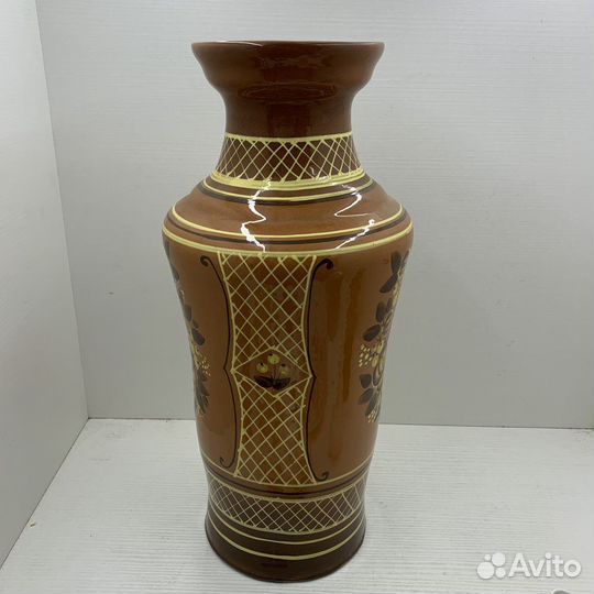 Ваза кермаическая большая СССР 44см с росписью