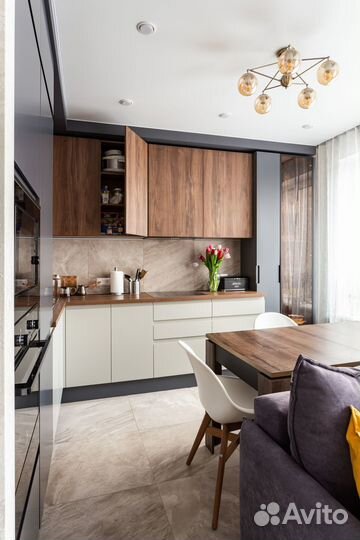 Кухня по размеру с буфетом под заказ