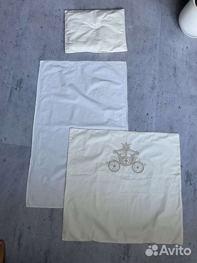 3 комплекта белья в коляску/ люльку х/б
