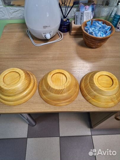 Тарелки суповые, дерево