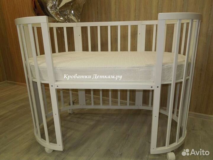 Детская кроватка 7в1 Новая Белая