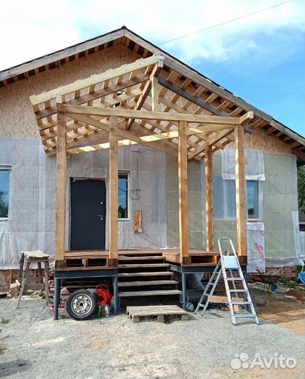 Строительство пристройки веранды террасы беседки