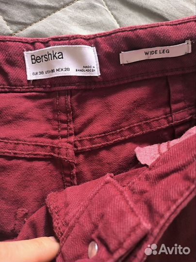 Джинсы широкие, палаццо bershka клеш