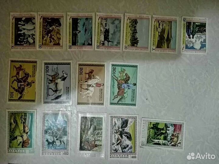Марки Монголия серия монгол шуудан