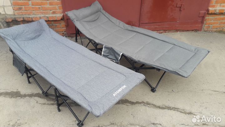 Раскладушка туристическая с матрасом