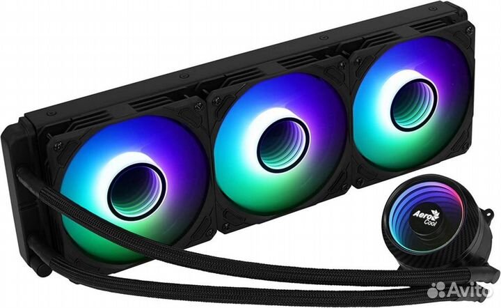 Система водяного охлаждения Aerocool Mirage L360 argb Soc-AM5/AM4/1151/1200/2066/1700 черный 4-pin 2