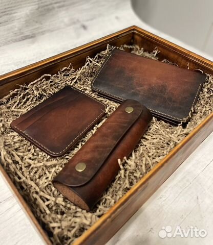 Подарочный набор для мужчин, изделия из кожи