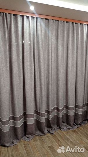 Шторы новые Лен-жаккард