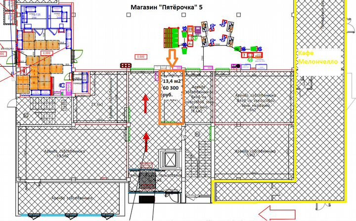 Торговая площадь, 13.4 м²