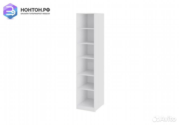 Пенал Скарлет с зеркалом белый глянец