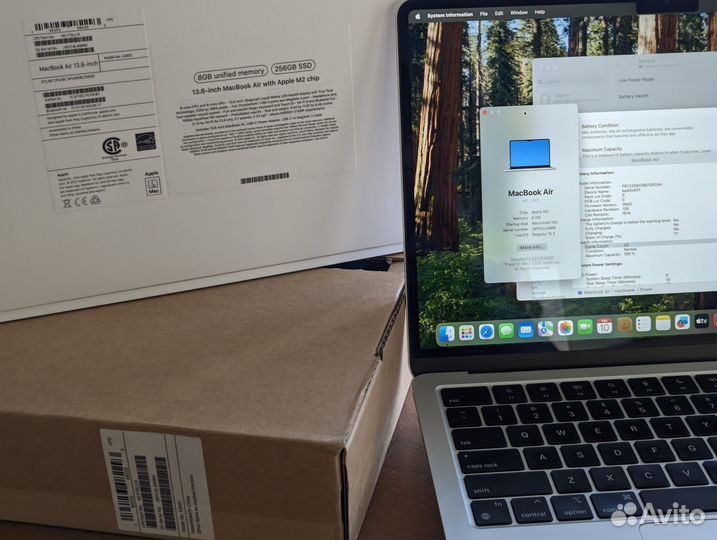 MacBook Air 13 2022 M2 8/256, 23 цикла (100%)