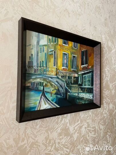 Картина маслом: городской пейзаж Венеция