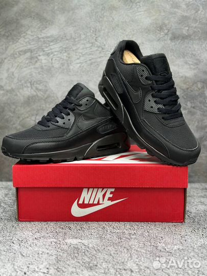 Кроссовки Nike Air Max 90 черные арт:348