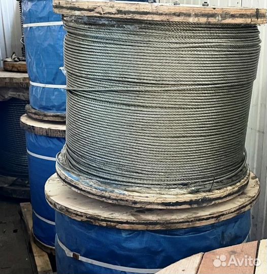 Трос канат стальной 8мм стальной сердечник для кму